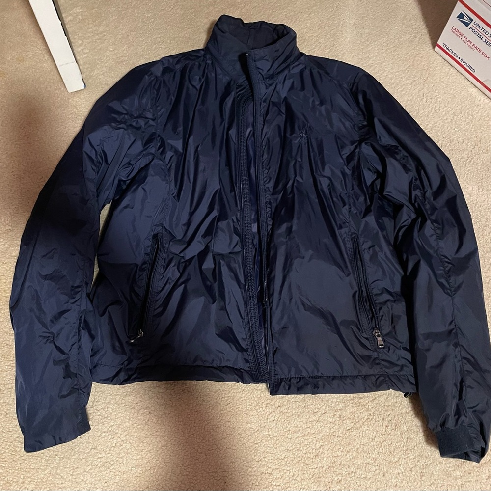navy blue polo ralph lauren men’s small windbreaker jacket